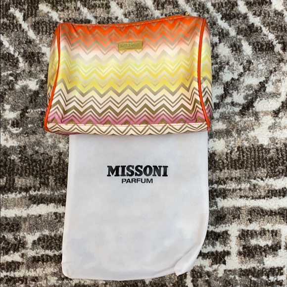 Missoni Zigzag Cosmetic Bag - Orange, Yellow, Pink - Picture 1 of 4